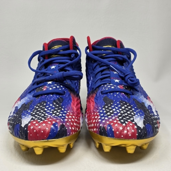 Under Armour Spotlight Clone 4 MC USA Mens Sz 12 Football Cleats 3027296-400 New